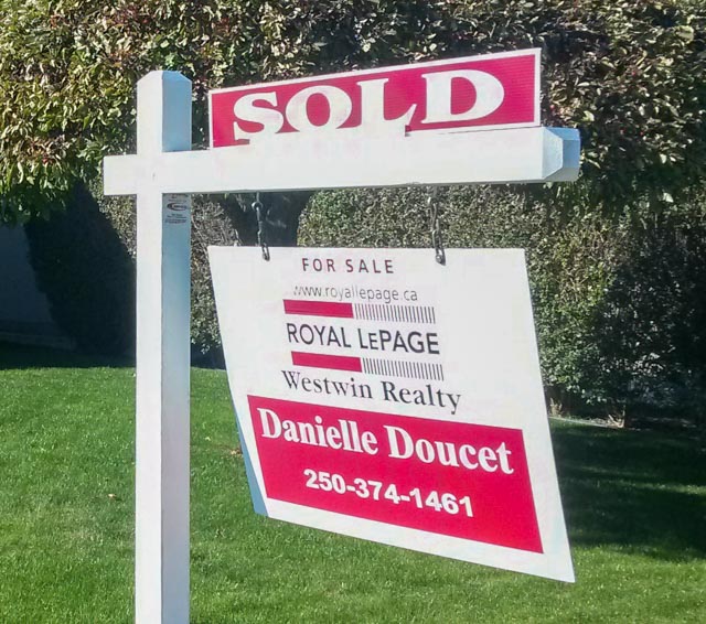 Danielle Doucet Sold House sign